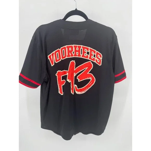 Friday the 13th Jason Vorhees Black Baseball Jersey Size L - Picture 2 of 10